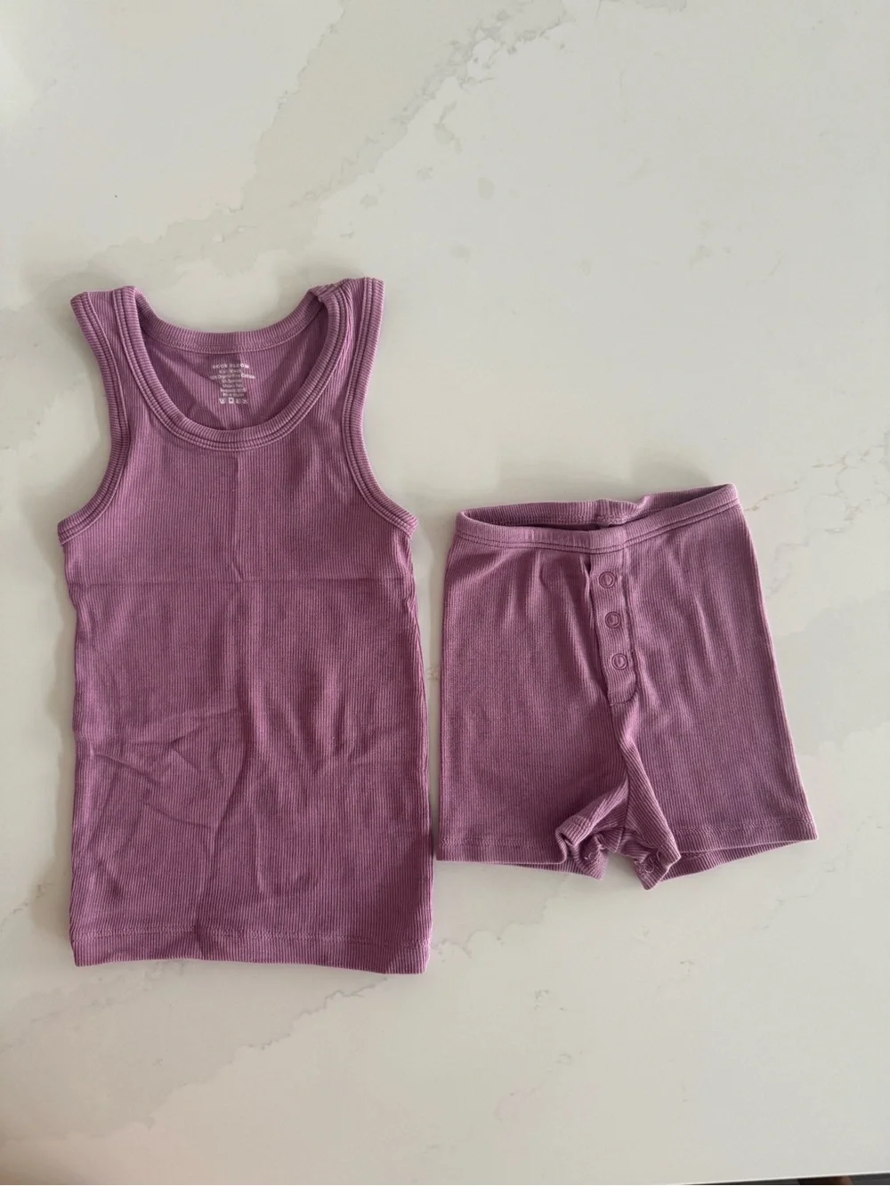 Soor Ploom ribbed tank set, zinnia